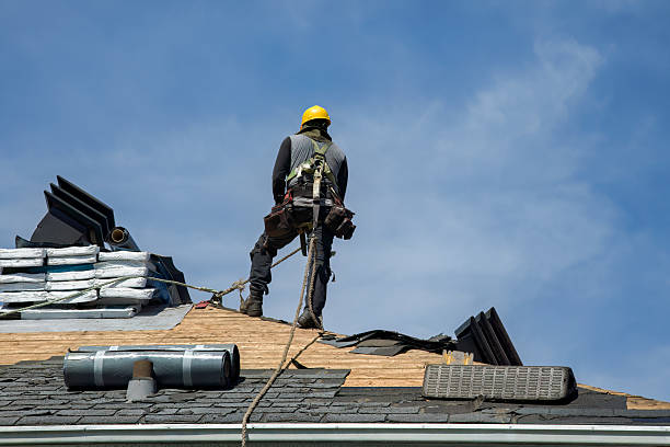 Professional Gutter Installation technician working in Denmark, IA